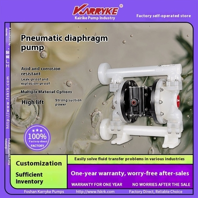 Guangdong Foshan Kairuike 25mm Pneumatic Diaphragm Pump 1inch Corrosion-Resistant PP Plastic Lithium Battery Chemical Pump