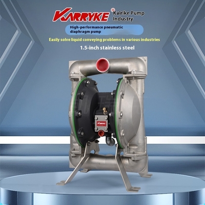 Kairuike DN40 Stainless Steel Metal Pump 1.5inch Corrosion-Resistant Reciprocating Self-Priming Pneumatic Diaphragm Pump